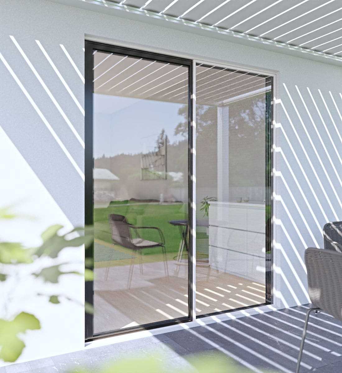 Mostiglass® cadre coulissant — vue extérieure